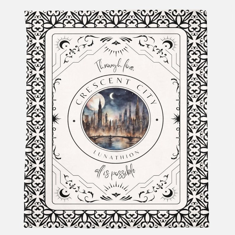 crescent city reading blanket bookish gift