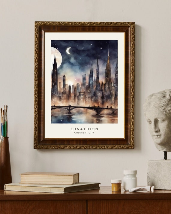 Crescent City Poster Art Print | Lunathion | HOEAB | Bookish gift | Booktok merch | Fanart HOSAB | Gift for Readers | Hunt and Bryce