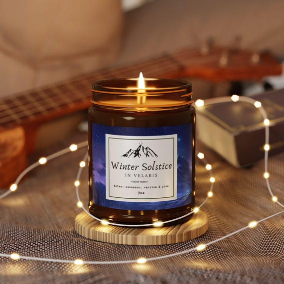 Winter Solstice Candle | ACOFAS ACOTAR Book Lover Candle, Book Scented, Literary Candle, Book Inspired Candle, Christmas Scent