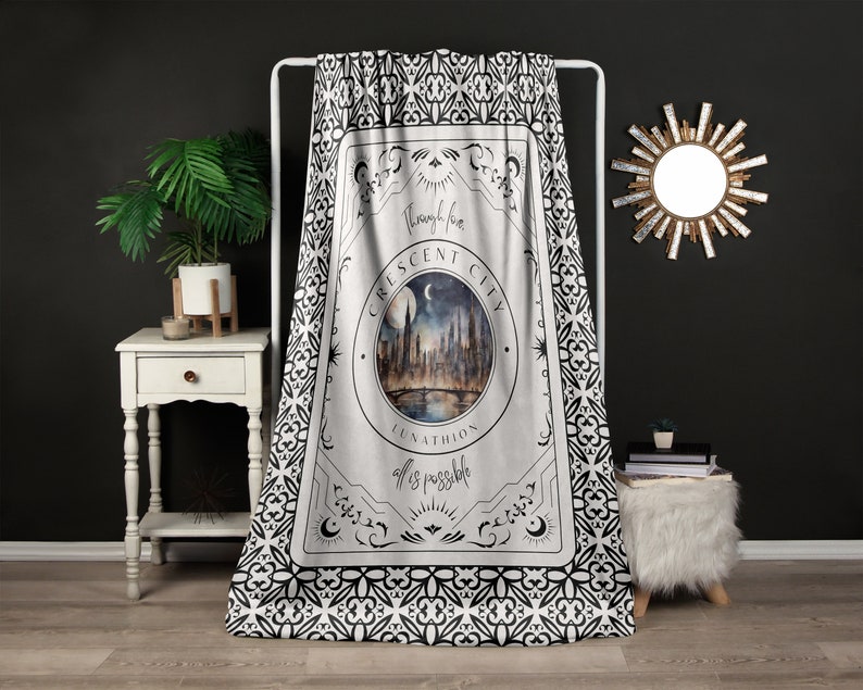 crescent city reading blanket bookish gift