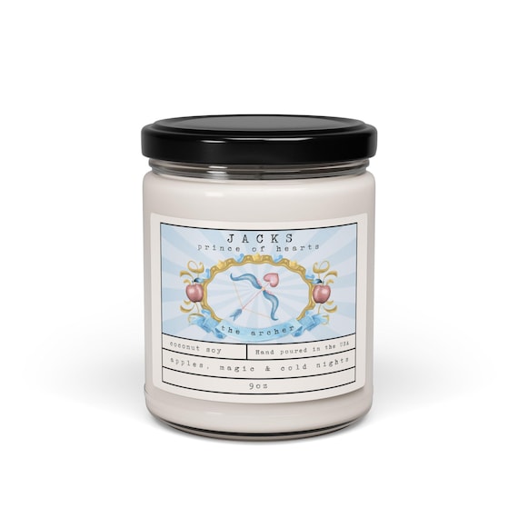 Jacks Scented Candle | Prince of Hearts | Book Lover Candle, Book Scented Candle, Literary Candle, Book Inspired Candle | OUABH
