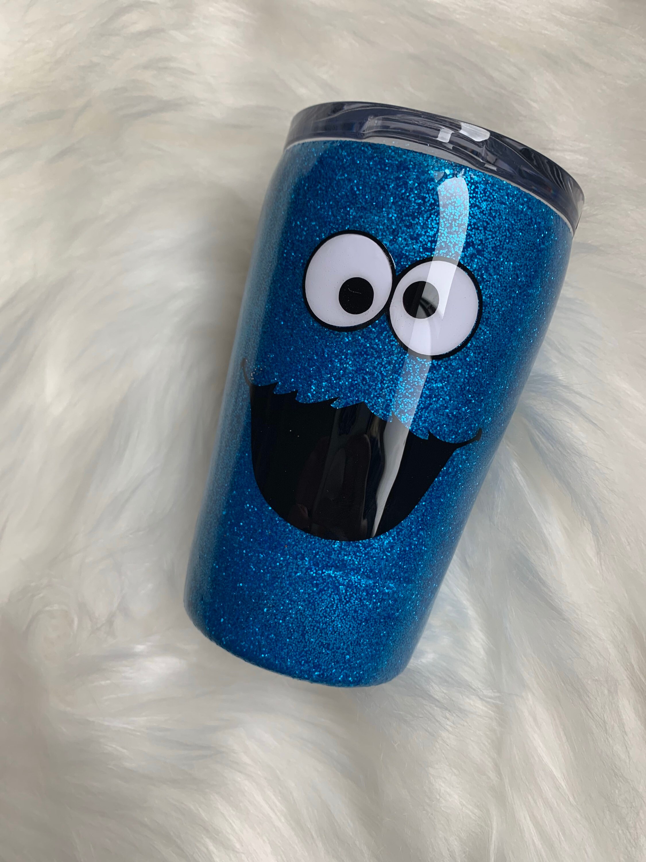 12oz Cookie Monster Toddler Tumbler Vaso epoxi Vaso de niños Etsy