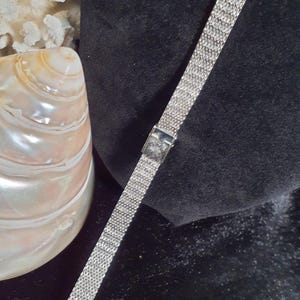 Kriesler Mesh Watch Band 1950&#39;s-1970&#39;s Ladies White 10k Gold Fill Adjustable Band. New Old Stock.