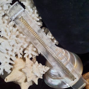 Speidel Vintage Ladies Expansion Watch Band. Mid-century Basketweave Style Gold tone, 1/20th 10k. Vintage New Old Stock