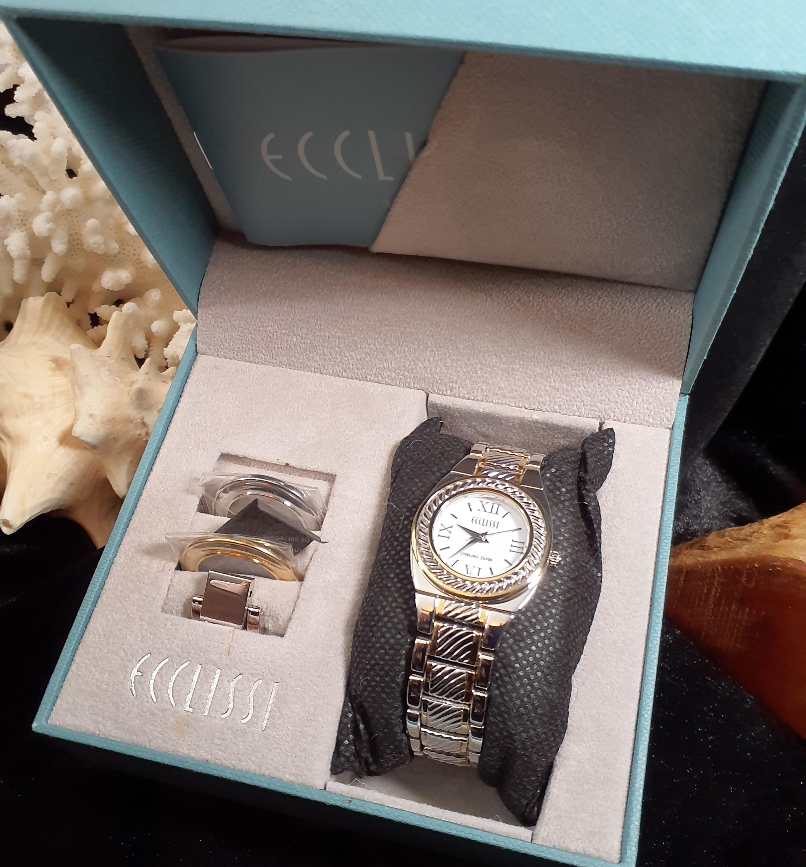 Authentic Ecclissi 33035 Roman Dial Sterling Silver 925 & Gold Women\'s Watch Ecclissi Sterling Silver Watch 33035 | | Mercari main image 3
