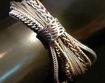 Vintage Silpada Sterling Silver Multi-Strand Bracelet. 'Talk of the Town' No Bag Included.