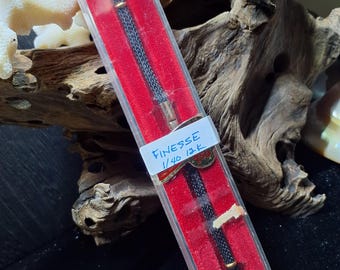 Black Cord Ladies Watch Band. Finesse Gold tone 1/40 12k GF Findings with Nylon Black Cord.