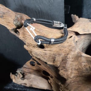 Gemex White Gold Fill 1/20 12k with Heavier Black Cord. Ladies 1940&#39;s-1950&#39;s Watch Band, Short Length 4.85&quot;. Vintage New Old Stock