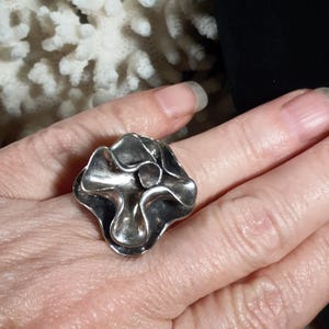 Silpada Sterling Silver Blooming Flower Ring, Size 6, Vintage