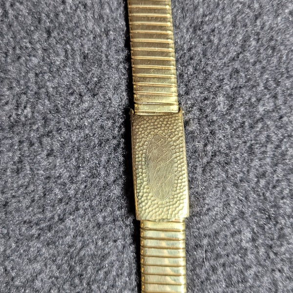 1918 Bliss surefit watch band. Art deco, Marked 1/10 GF.