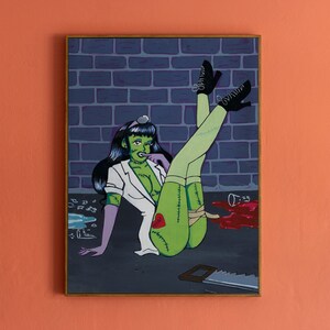 Halloween Pin-Up Girl Art Print