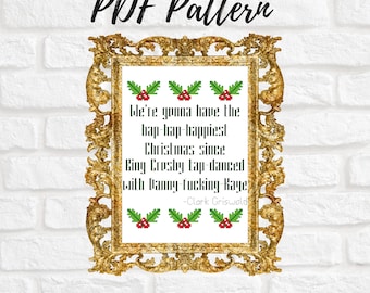 Christmas Vacation - Hap-hap-happiest Christmas cross stitch pattern, modern cross stitch, funny cross stitch