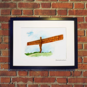 Angel of the North - Watercolour Print