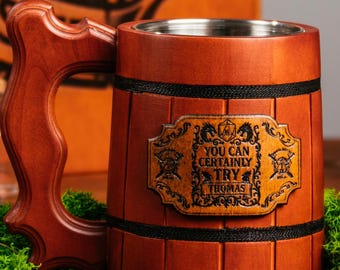 Custom Dungeons & Dragons DM-biermok – gegraveerde bierpul voor Dungeon Masters, "I'm DM That's Why", tabletop RPG-gamercadeau