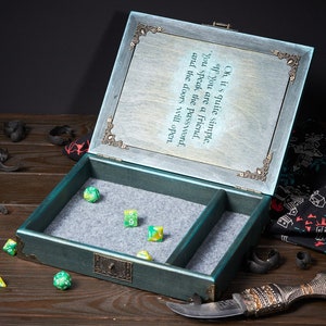 Dnd Dice Box Critical Role Dice Tray Storage Dungeons And Dragons Dice Book Box DnD Gift Dice tray and storage Dice holder