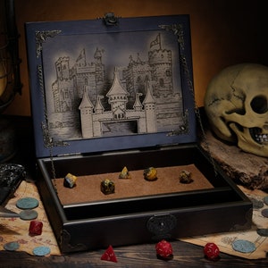 Dice Tower Colapsible DnD Box Combo Storage D&D Tower and Tray DnD Gift Accessories