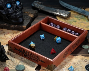 Wood Dice Tray: Personalized D&D Role Game