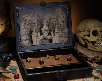 Collapsible Dice Tower Box: DnD Storage & Tray, RPG Gift