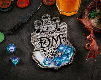 Handgemaakte DnD Dice Coaster: Wood Dungeons and Dragons-accessoire