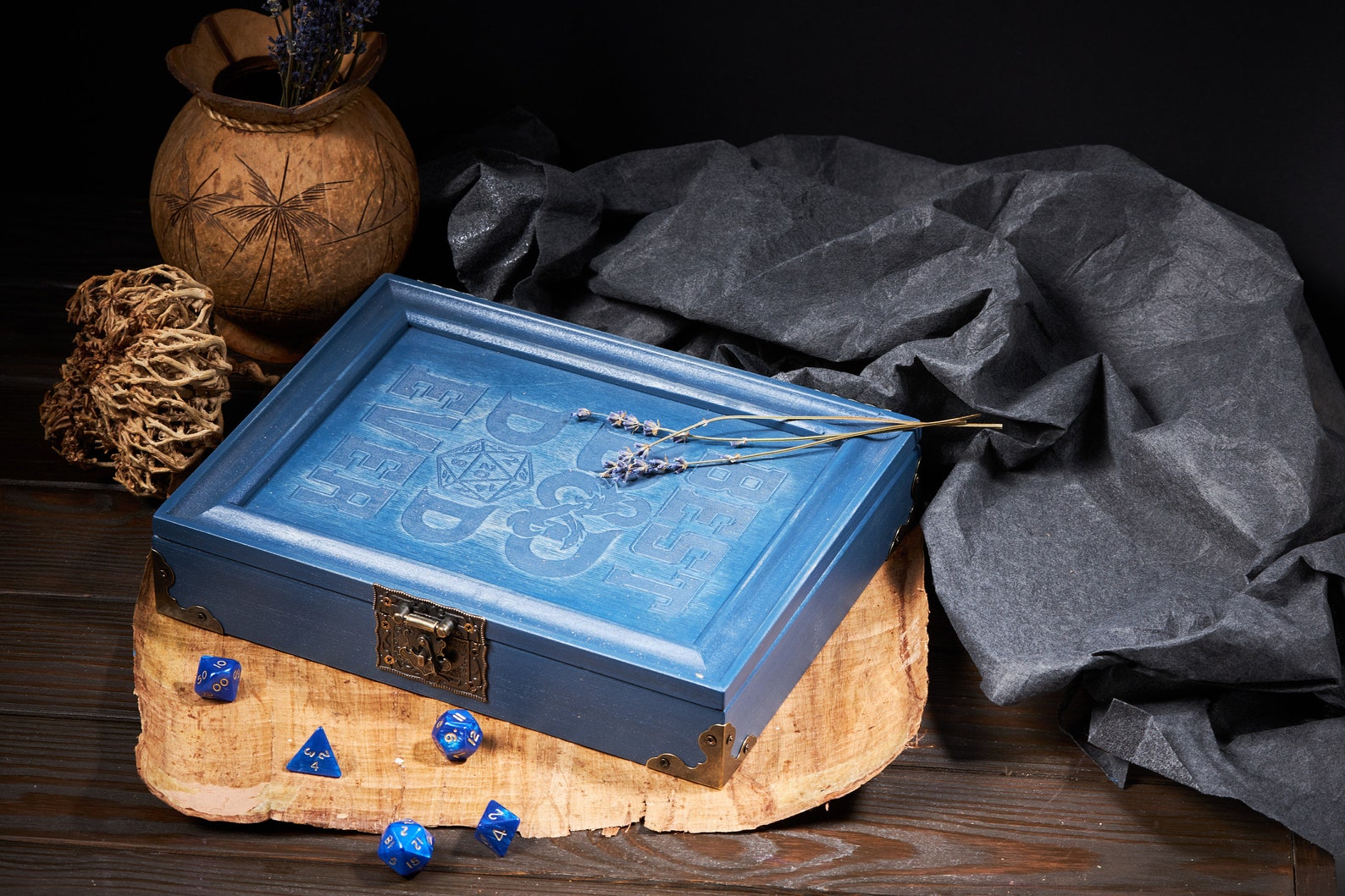 DnD Dice Box Custom Engraved Dice tray Storage and Vault Etsy