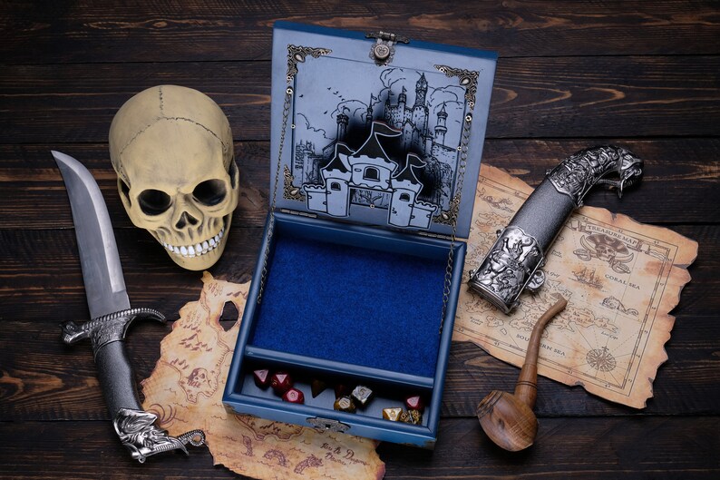 Dice Tower Dice Tower Dnd Dice Tray and Tower Wood Dice Box Etsy Canada