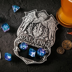 Engraved DnD Class Coaster: Dice Storage, Dungeons and Dragons Gift