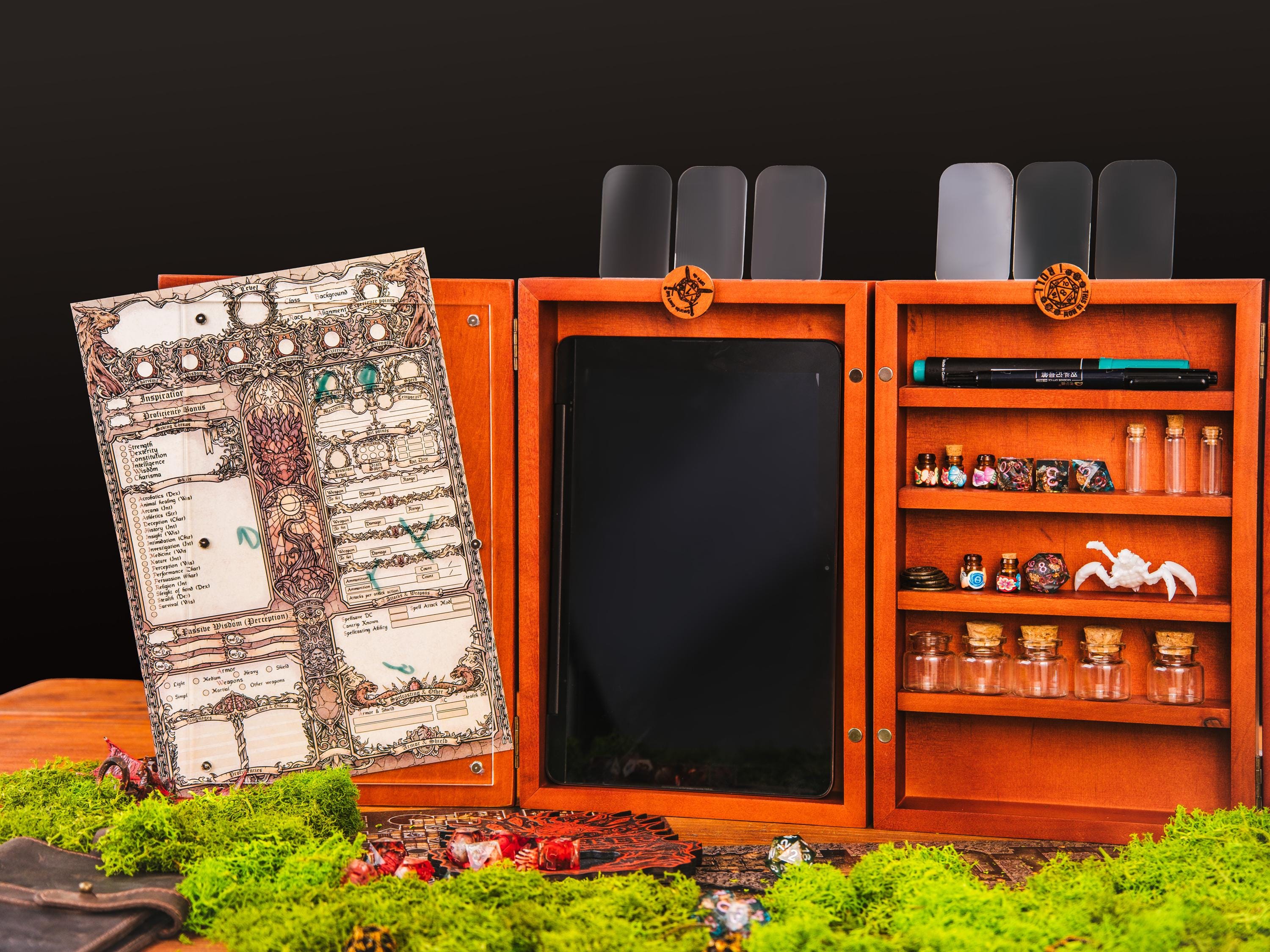 Wooden DM Screen for Dnd RPG Games – Custom Dungeon Master Screen With ...