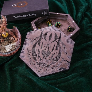 Dice Box,  Spell Slot Tracker, Magnet Lid, Unique D&D Storage, Dice Box,  Custom Engraved Box, DnD Tray