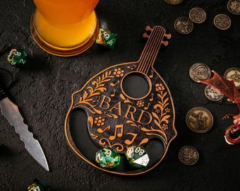 D&D Class Coaster: houder en opberger voor dobbelstenen, perfect cadeau voor Dungeon Masters en RPG-gamers