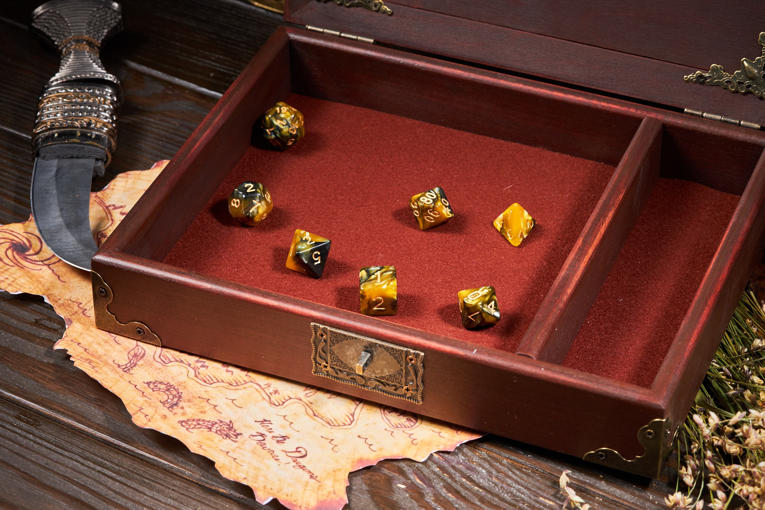 DnD Dice Box Custom Dice Box D&D DnD Dice Tray Rolling Tray Etsy