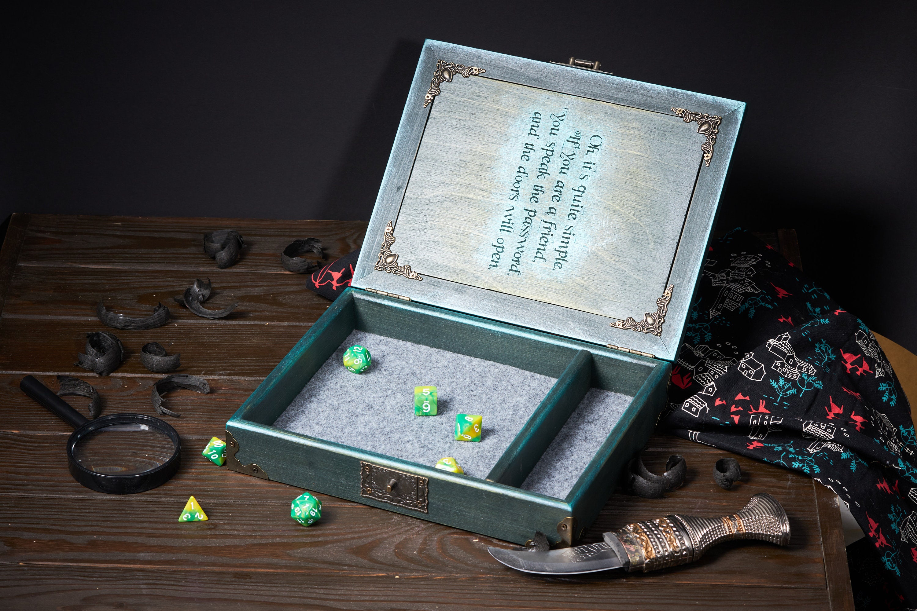DnD Dice Box Custom Dice Box D&D DnD Dice Tray Rolling Tray Etsy
