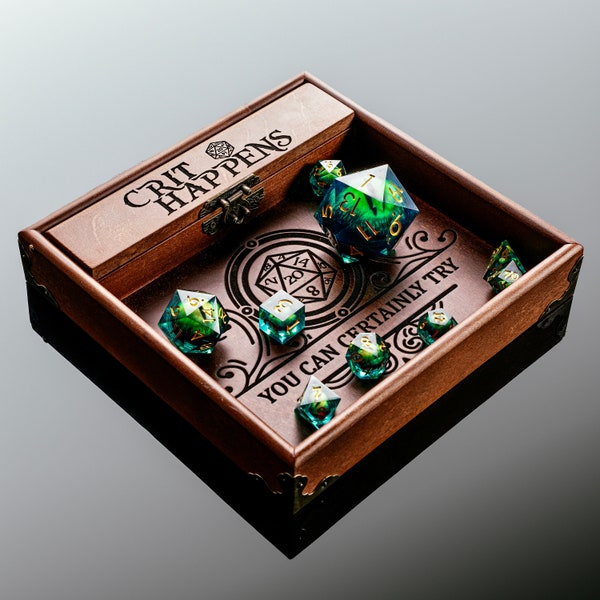 Dice Tray DnD · Perfect dice Box · Rolling Tray · Dice Storage and Holder · Great DnD Gift · Critical Role · DM Tray