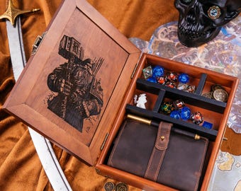 Custom Dice Box Book: DnD Rolling Tray & Storage