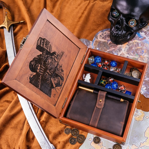 Custom Dice Box Book: DnD Rolling Tray & Storage