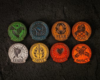 Daggerheart RPG Tokens – Custom Wooden Tokens for Health, Armor, Stress & More | Tabletop Game Accessories