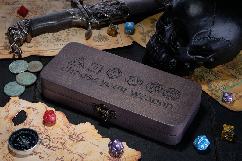 Dnd Dice Vault Dnd Dice Tray. Personalized Dice Box Storage Etsy