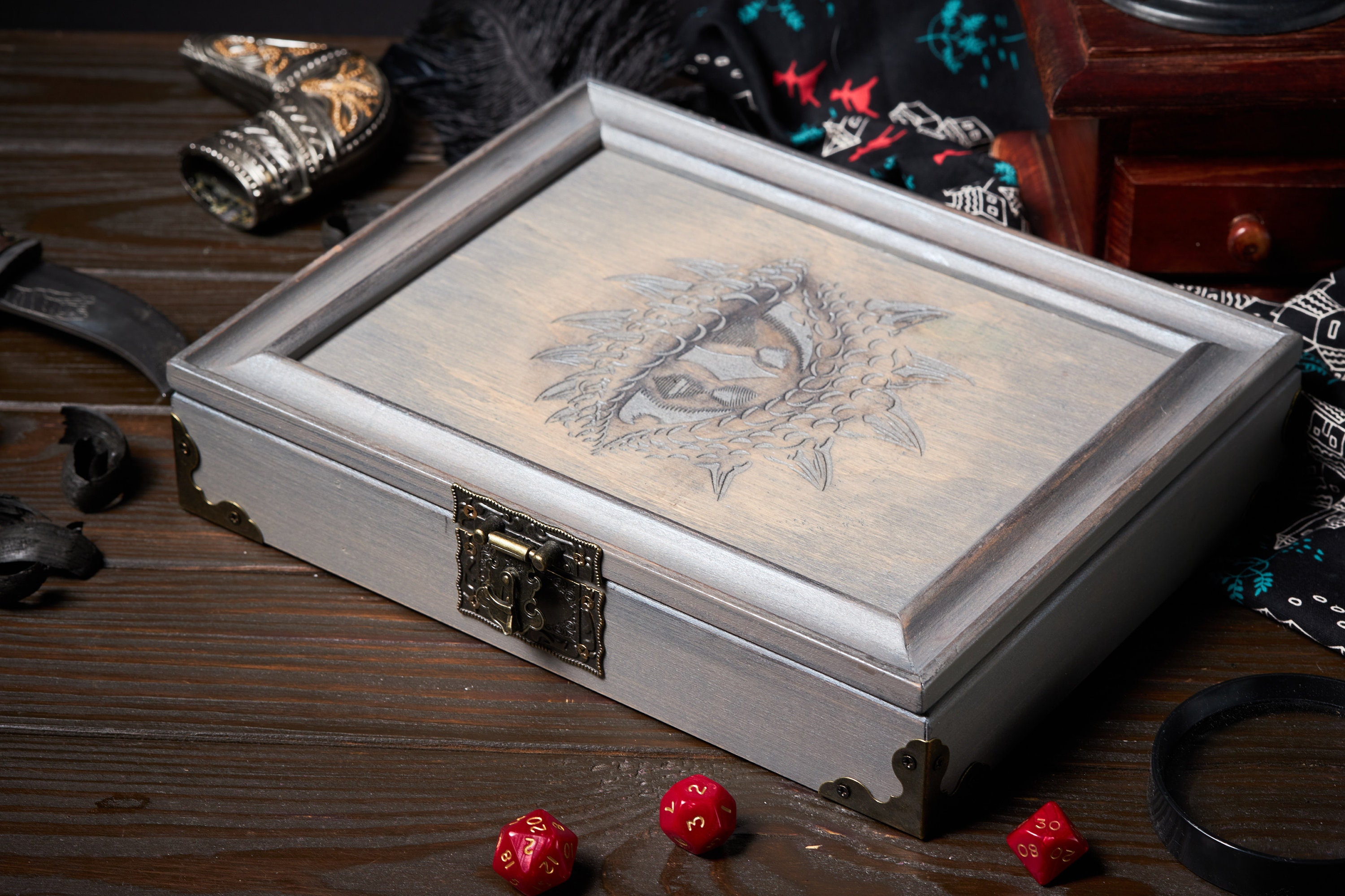 Wood Dice Box Dice Box DnD Dice Rolling Box DnD Dice Box Etsy