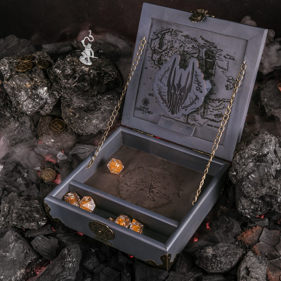 Dice Tower Dice Tray and Tower Dnd Wood Dungeon and Dragons Etsy