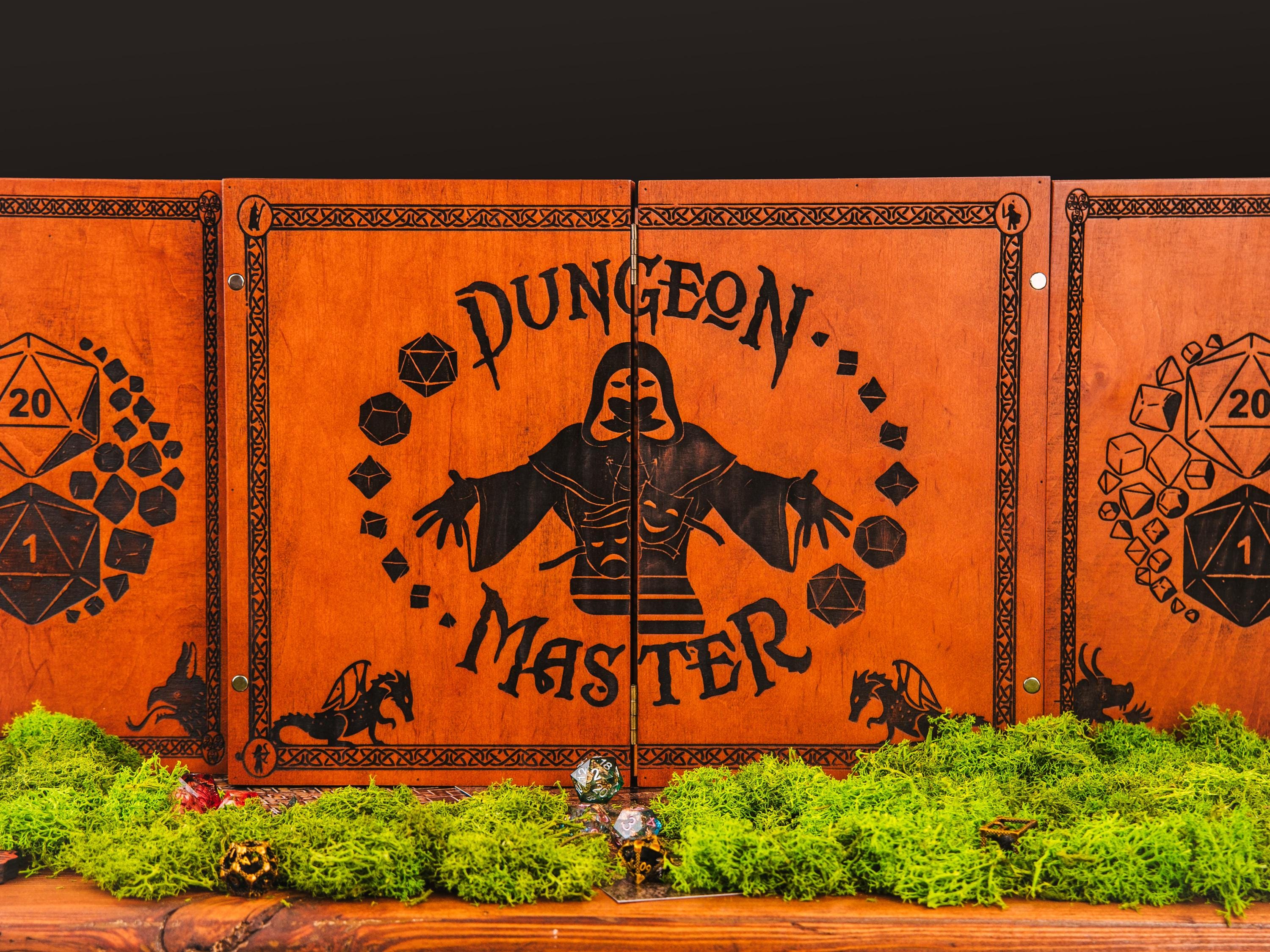 Custom Wooden DM Screen Dnd | Foldable Dungeon Master Screen Book Style ...