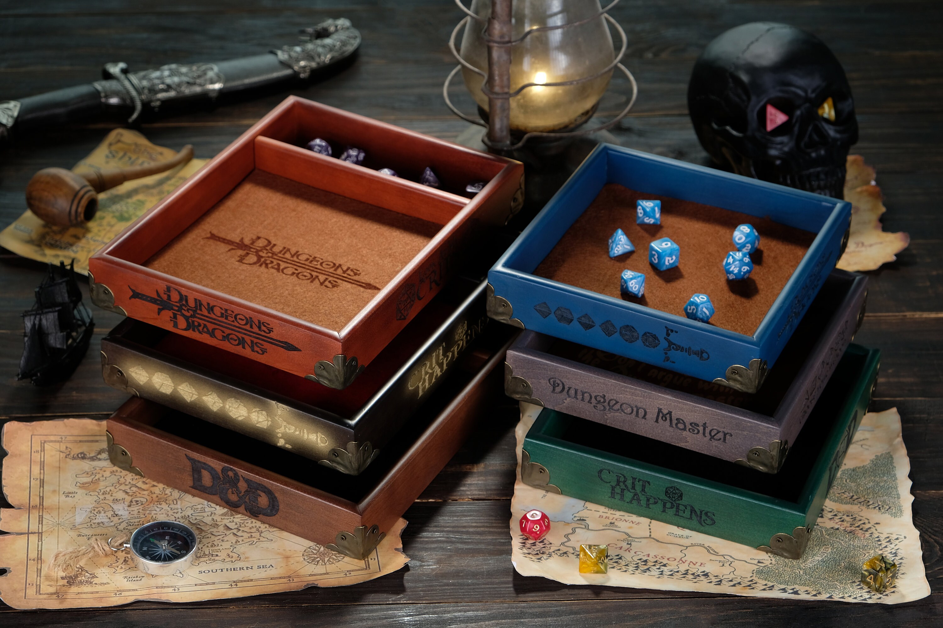 Dnd Dice Tray Dice Box Dice Tray Dnd Dice Tray Wood Dice Tray Etsy