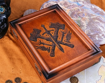 Handcrafted DnD Dice Box: Book Style Tray - Dungeon Master Gift