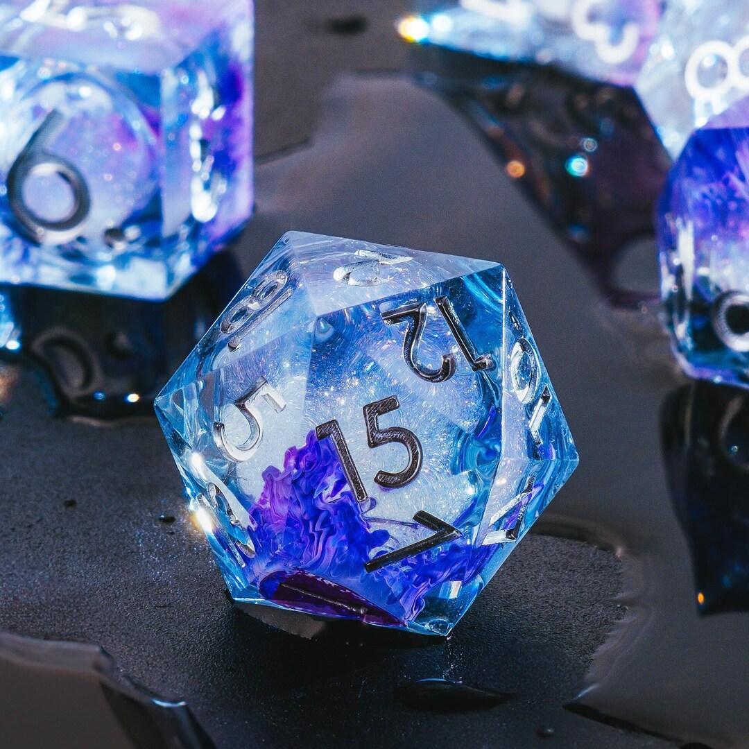 Jellyfish Liquid Core Dice Set, Set of Dice for Role Playing Games, D&d