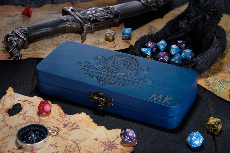 Dnd Dice Vault Dnd Dice Tray. Personalized Dice Box Storage Etsy