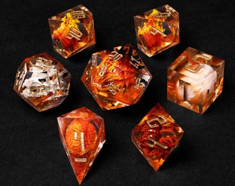 Dragon Dice Set — Dice Forged in Flame and Legend