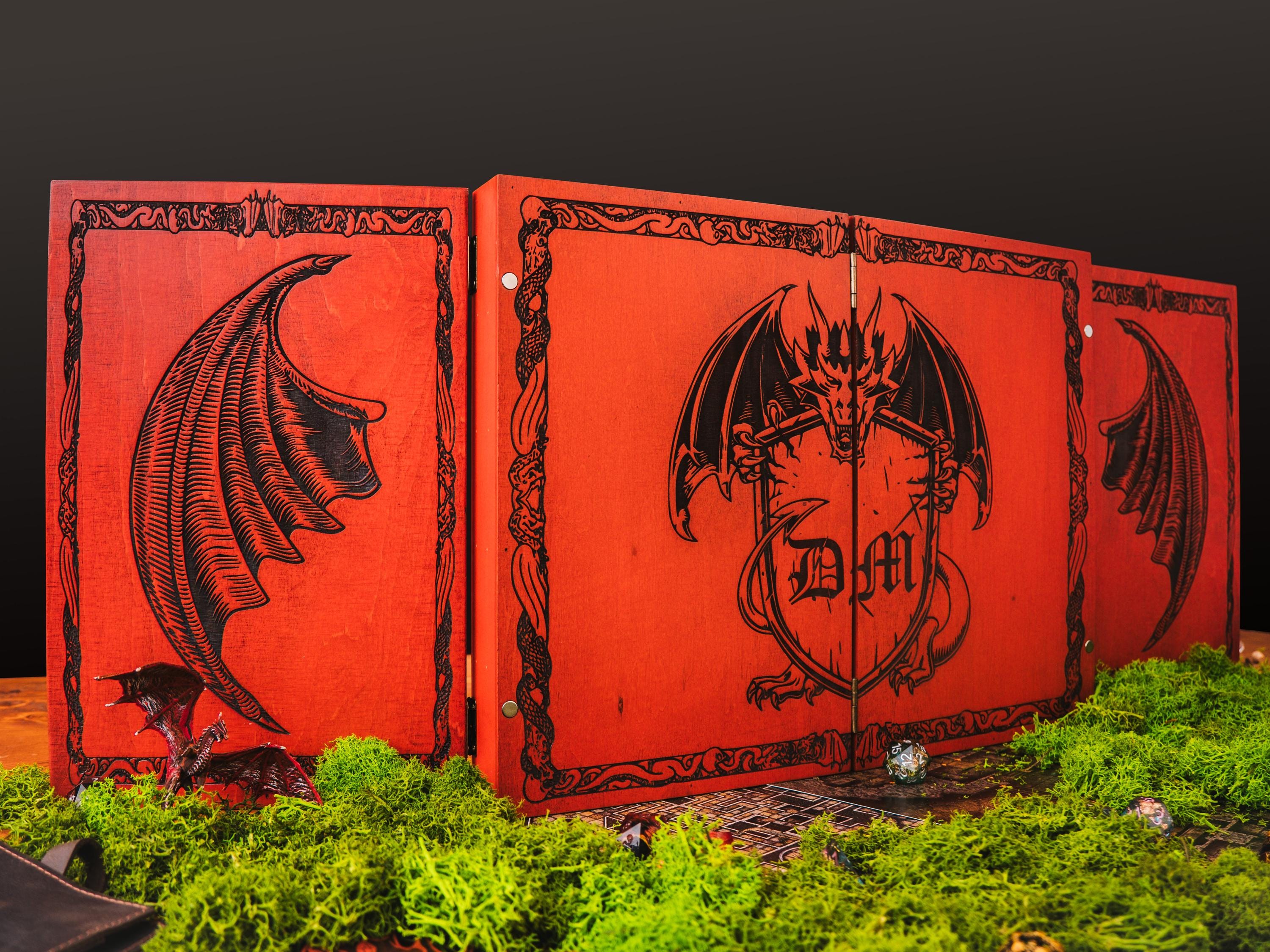 Custom Wooden DM Screen Dnd | Foldable Dungeon Master Screen Book Style ...