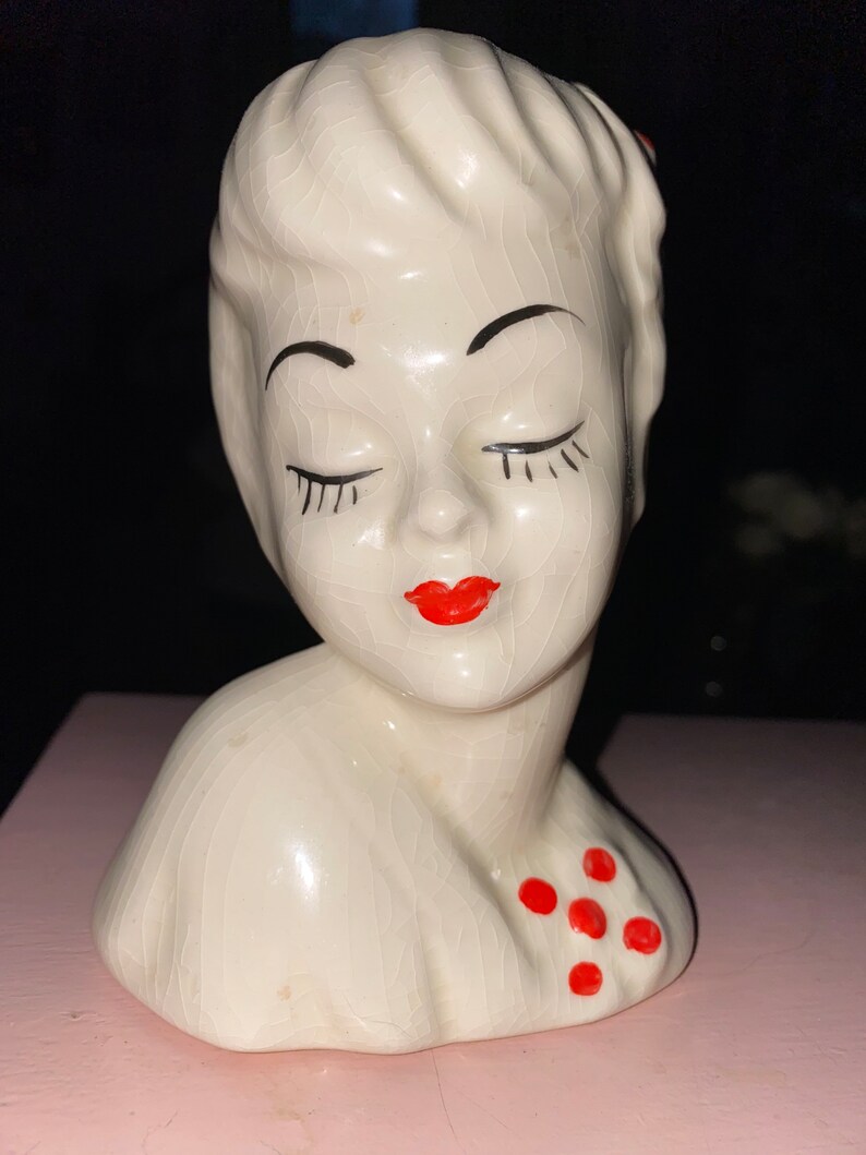 Glamour Girl Napco Head Vase Etsy