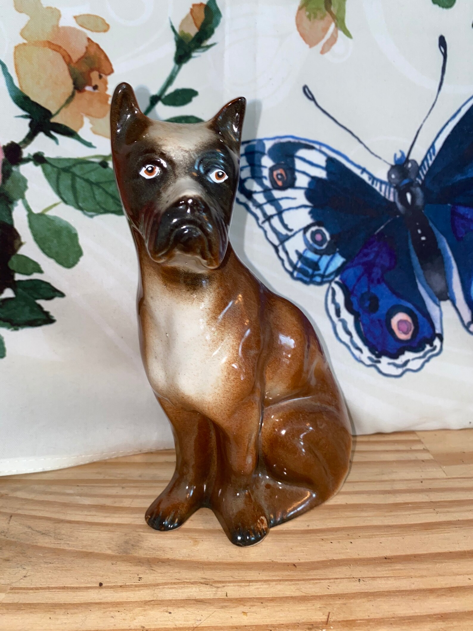 Vintage boxer dog figurine or statue Etsy
