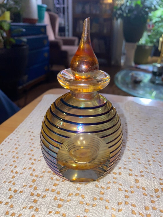 Murano sommerso perfume glass bottle