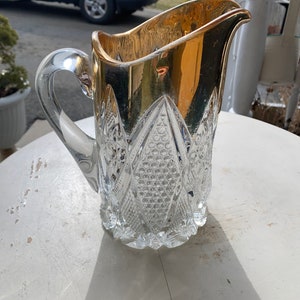 Antique Victorian cut glass pitcher