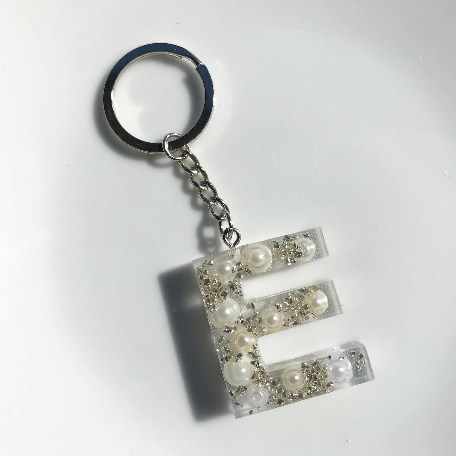 Epoxy resin key ring with insertion of dried flowers Atelier Etsy